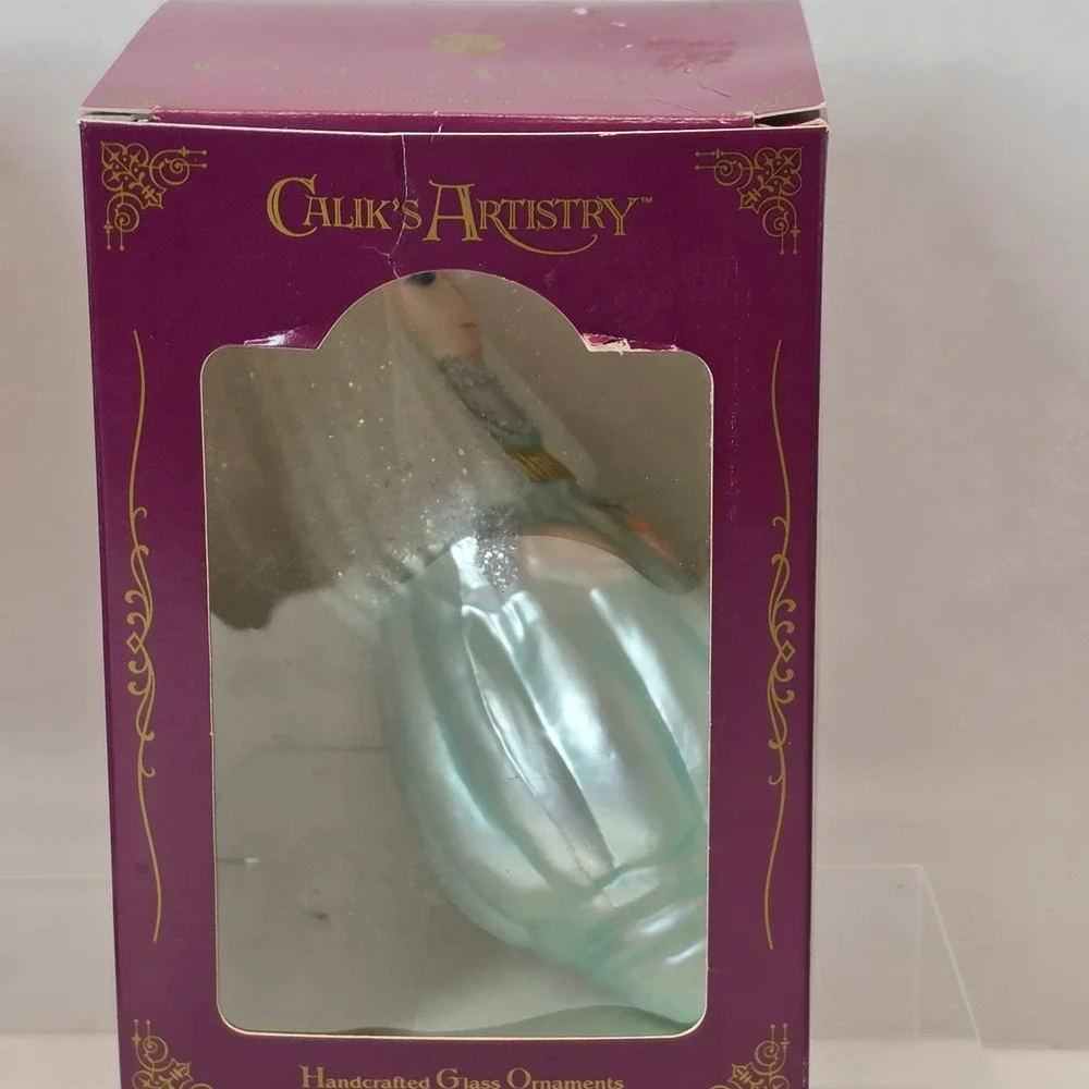Calik Artistry Christmas Ornaments Set 4 Multicolor Exc Poland Hand Painted